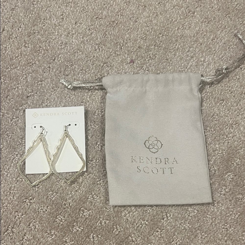 Kendra Scott Silver Diamond-Shaped Earrings